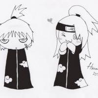 Sasori a Deidara Chibi